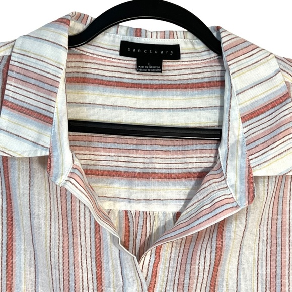 Anthropologie Sanctuary Women’s Striped Blouse Long Sleeve - Picture 2 of 2